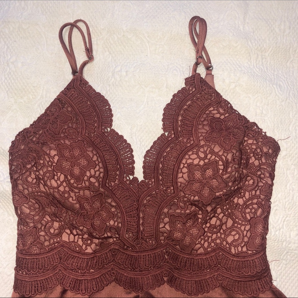 Dark Dusty Rose Romper - Picture 4 of 5